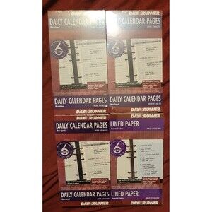 Day Runner 3 Daily Calendar Pages & Bonus Lined Paper